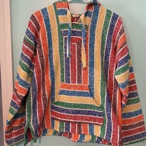 Baja hoodie medium pull over striped